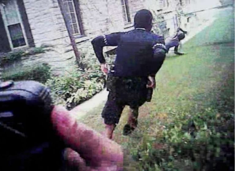 Body camera footage was shown during the trial of a Milwaukee police officer